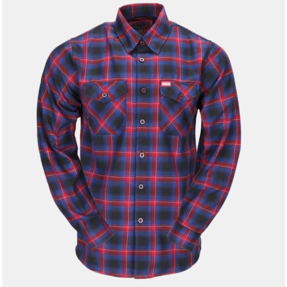 NWT DIXXON The Hometown Flannel Limited Edition Size Small Red Blue Coll…